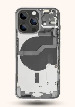iPhone 15 teardown case with internal wires