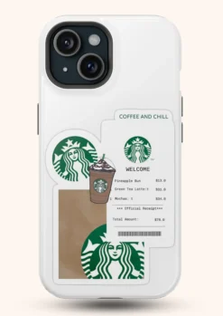 starbucks coffee chill iphone 15 cover